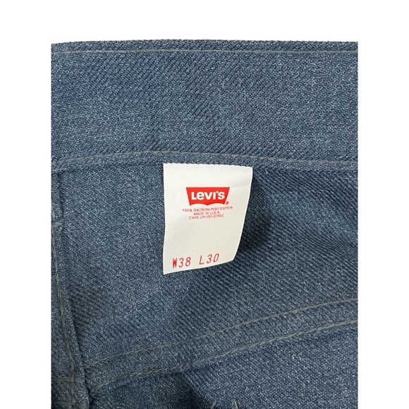 VTG Levi’s Men Blue Slack Straight Leg Pants Sz 38x30 - Picture 3 of 5